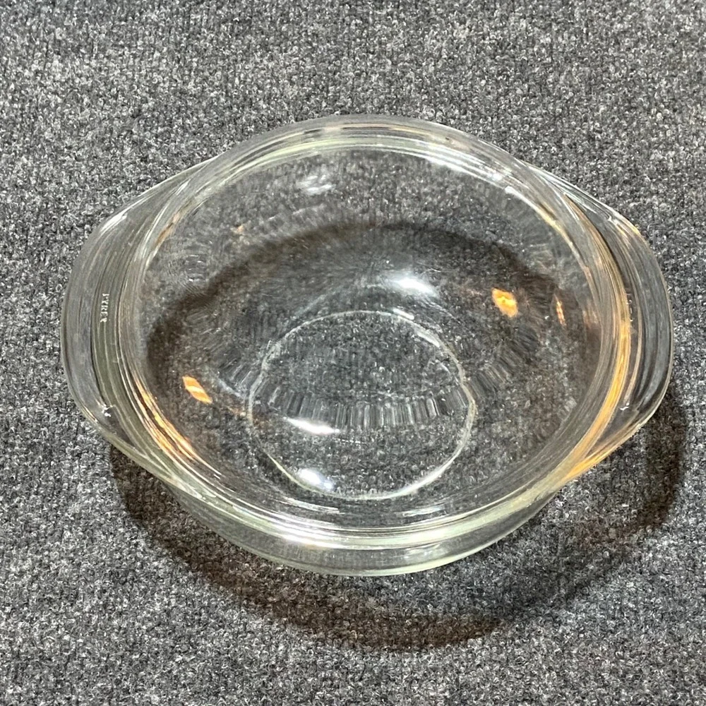 Pyrex 024 2 Qt Clear‎ Glass Round Casserole Dish with Lid Vintage Made in USA